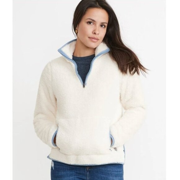 Marine Layer Tops - Marine Layer Re-Spun Sherpa Corbet in Cream